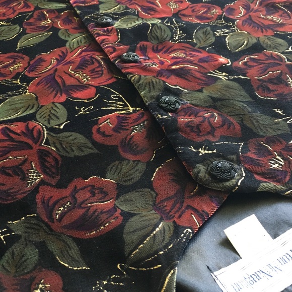 Vintage Norton McNaughton Velvet Rose Jacket - Picture 6 of 16